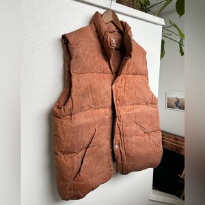 Older brother waxed puffy vest
